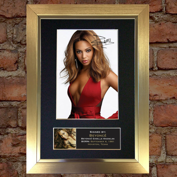 BEYONCE No1 Mounted Signed Photo Reproduction Autograph Print A4 234
