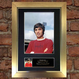 GEORGE BEST Signed Autograph Mounted Photo Reproduction PRINT A4 140