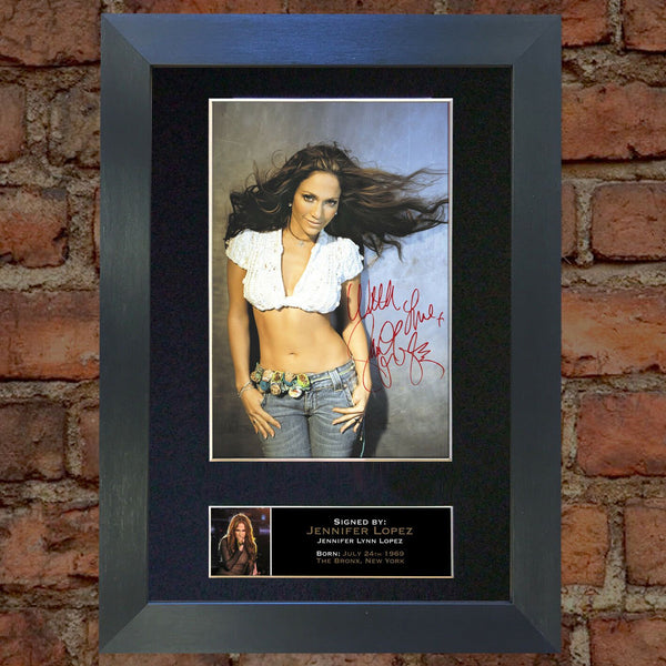 JENNIFER LOPEZ Mounted Signed Photo Reproduction Autograph Print A4 252