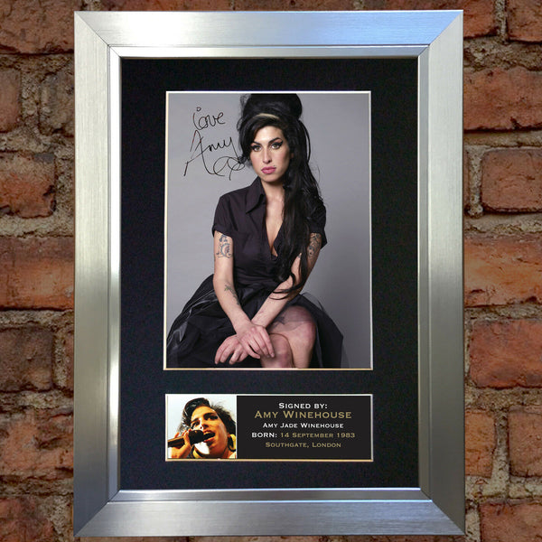 AMY WINEHOUSE Mounted Signed Photo Reproduction Autograph Print A4 228