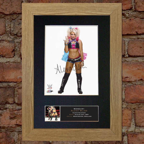 ALEXA BLISS WWE Quality Autograph Mounted Signed Photo Reproduction Print A4 696