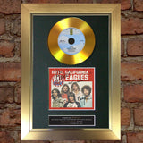 #135 GOLD DISC THE EAGLES Hotel California Signed Autograph Mounted Repro A4