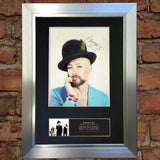 BOY GEORGE Autograph Mounted Photo Reproduction QUALITY PRINT A4 394