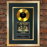 #168 AVICII GOLD DISC Levels Cd Single Album Signed Autograph Mounted Re-Print