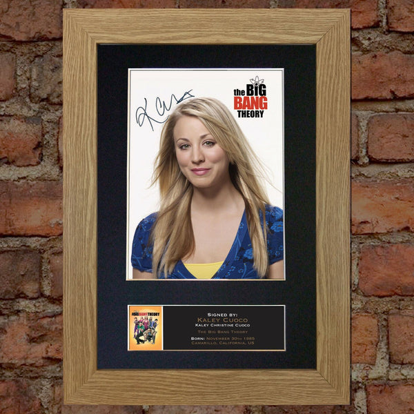 KALEY CUOCO Big Bang Mounted Signed Photo Reproduction Autograph Print A4 354