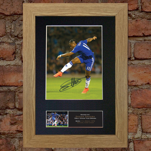 DIDIER DROGBA No2 Autograph Mounted Signed Photo Repro A4 Print 550