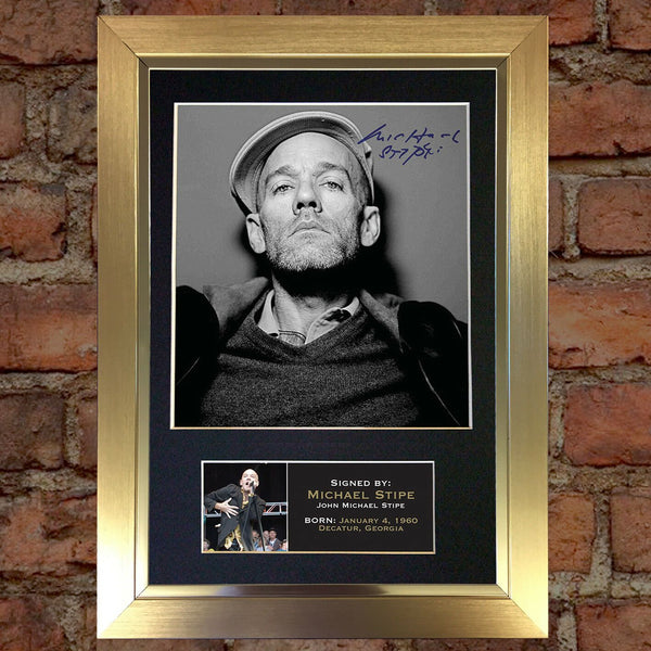 MICHAEL STIPE REM Mounted Signed Photo Reproduction Autograph Print A4 63