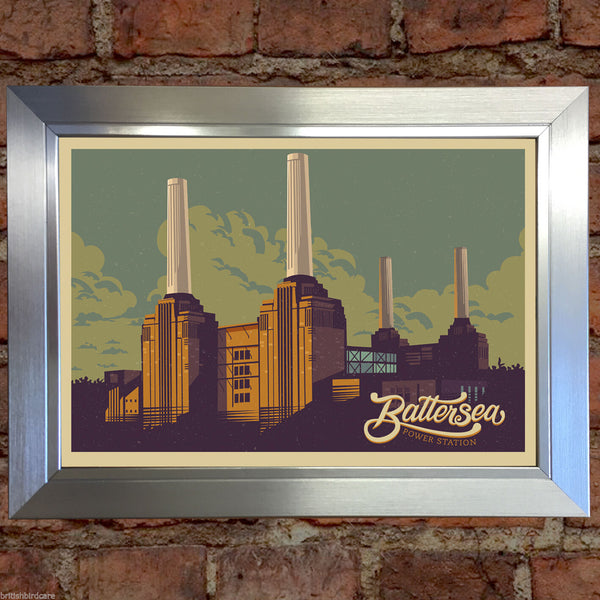 BATTERSEA POWER STATION RETRO TRAVEL Poster Home Art Print Wall Decor #22