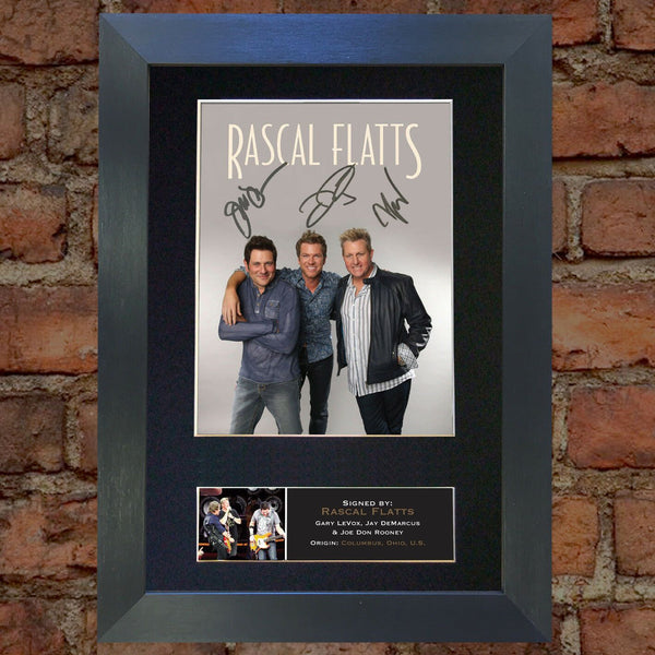 RASCAL FLATTS Mounted Signed Photo Reproduction Autograph Print A4 367