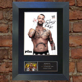 CM PUNK WWE Signed Autograph Mounted Photo Reproduction Print A4 415