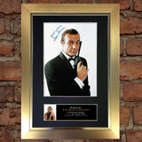 SEAN CONNERY Mounted Signed Photo Reproduction Autograph Print A4 130