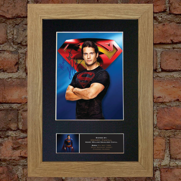 HENRY CAVILL Superman Signed Autograph Quality Mounted Photo Repro A4 Print 558