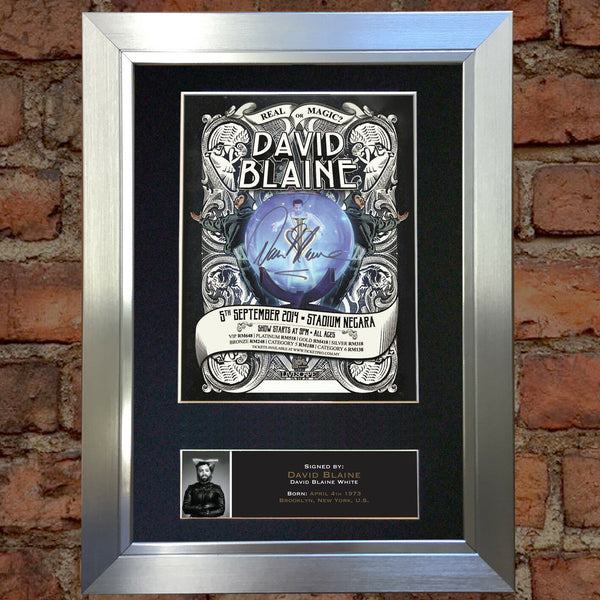 DAVID BLAINE Magician Signed Autograph Quality Mounted Photo Repro A4 Print 556