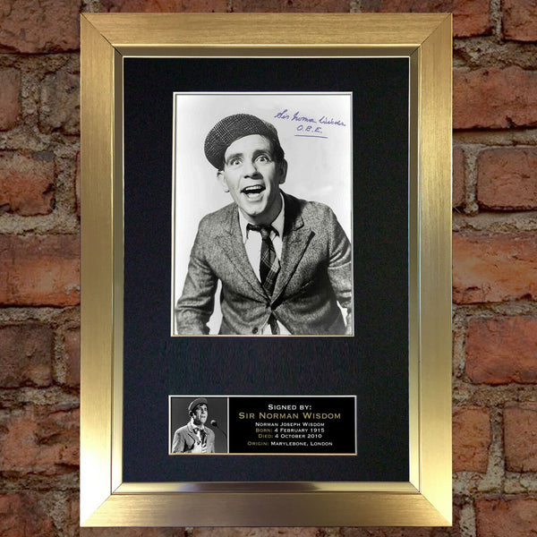 NORMAN WISDOM Autograph Mounted Signed Photo Reproduction Print A4 29