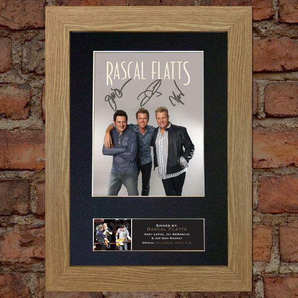 RASCAL FLATTS Mounted Signed Photo Reproduction Autograph Print A4 367