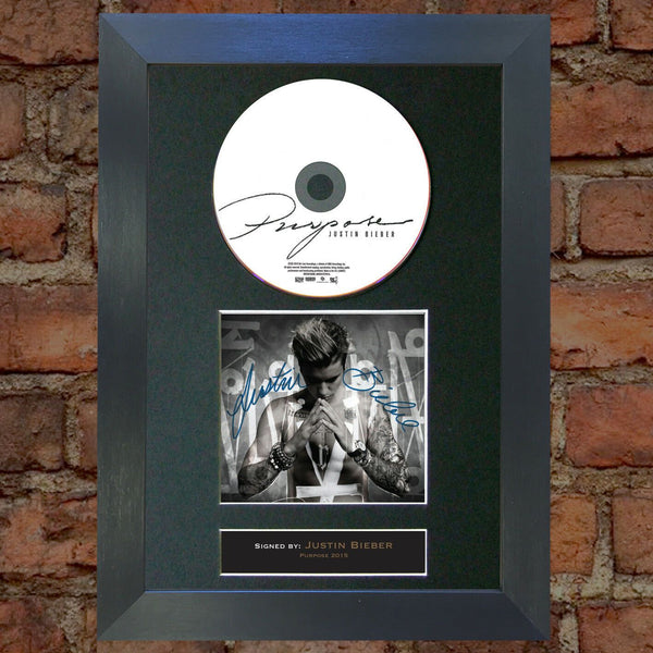 JUSTIN BIEBER Purpose Signed Album COVER Repro Cd Print A4 Photo Autograph 68