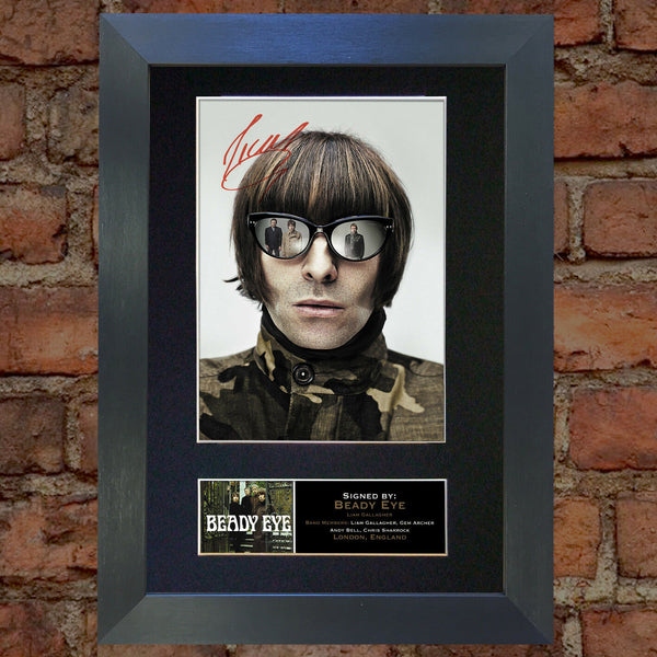 BEADY EYE liam gallagher Mounted Signed Photo Reproduction Autograph Print 156