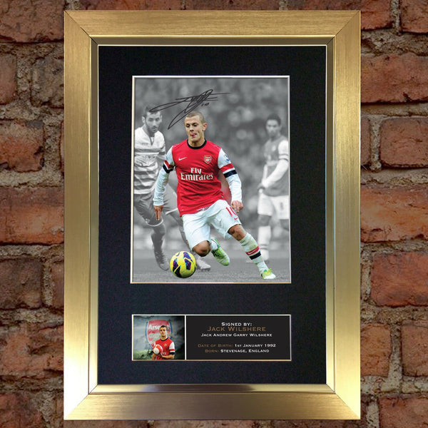 JACK WILSHERE Signed Mounted Photo Reproduction Autograph A4 387