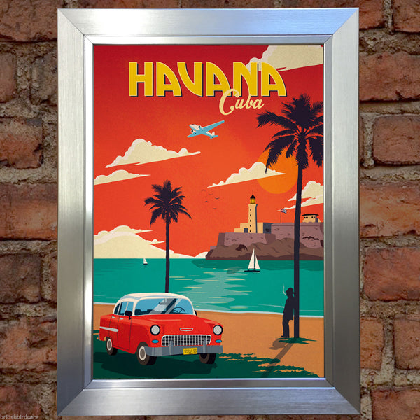 HAVANA VINTAGE RETRO TRAVEL Poster Nostalgic Home Art Print Wall Decor #34