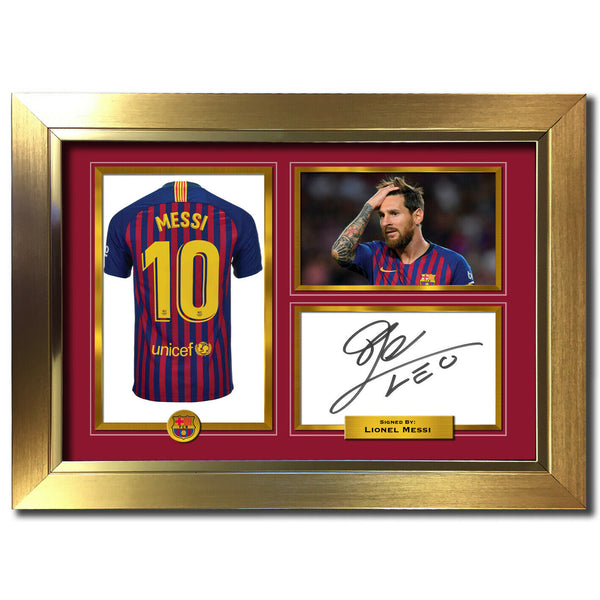 LIONEL MESSI Autograph Signed Photo Birthday Christmas Gift Re-Print A4 790