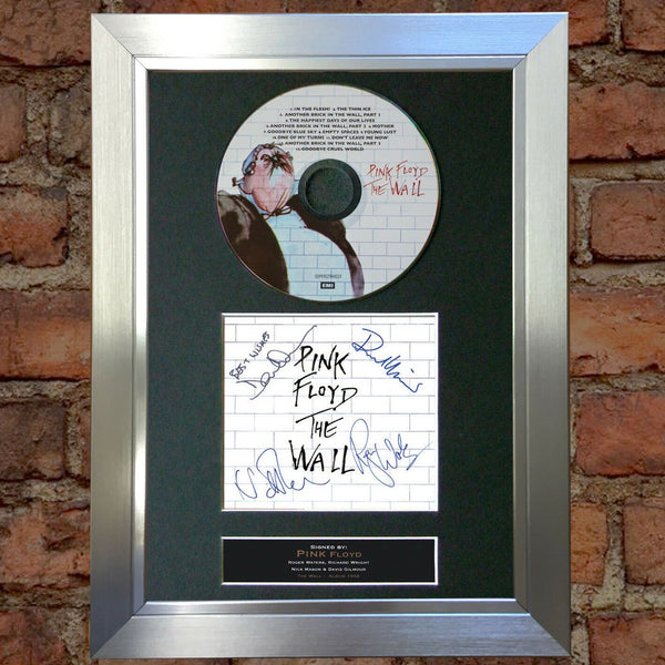 PINK FLOYD The Wall Album Signed CD DISC MOUNTED A4 Reproduction Autograph 13
