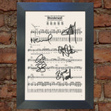 OASIS Wonderwall Signed Music Sheet Album Autograph Mounted A4 Re-Print #754