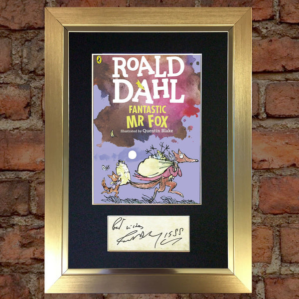 ROALD DAHL Fantastic Mr Fox Book Cover Autograph Signed Repro A4 Print 672