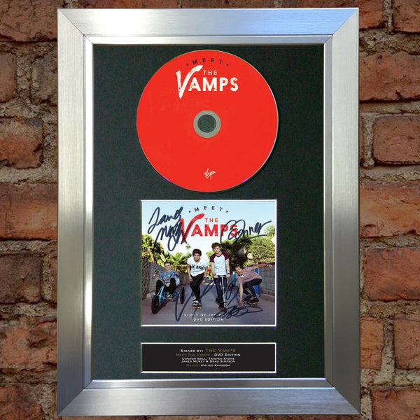 THE VAMPS Dvd Edition Signed DVD Cover Repro MOUNTED A4 Autograph Print (57)