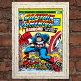 CAPTAIN AMERICA Comic Cover 193rd Edition Cover Repro Vintage Wall Art Print #4