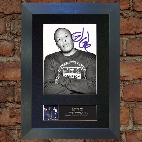 DR DRE Signed Autograph Mounted Photo Reproduction PRINT A4 614