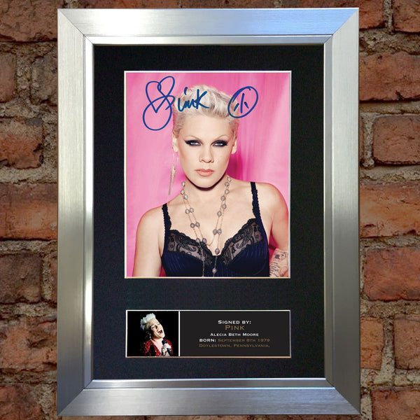 PINK Alecia Beth Moore Quality Autograph Mounted Signed Photo Re Print A4 727