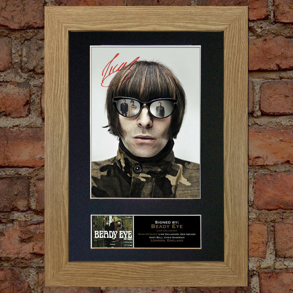 BEADY EYE liam gallagher Mounted Signed Photo Reproduction Autograph Print 156