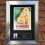BRIGITTE BARDOT Le Mepris Poster Signed Autograph Quality Mounted PRINT A4 531