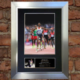 MO FARAH Mounted Signed Photo Reproduction Autograph Print A4 273