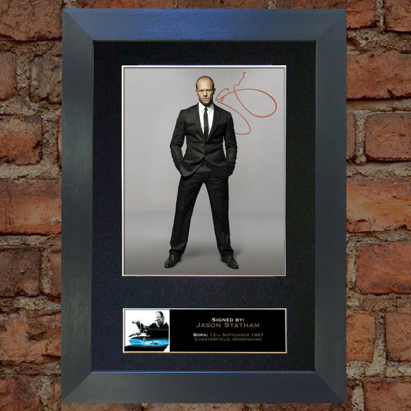 JASON STATHAM Mounted Signed Photo Reproduction Autograph Print A4 182