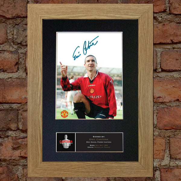 ERIC CANTONA Man U Signed Autograph Mounted Photo Repro A4 Print 488