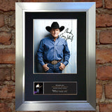 GEORGE STRAIT Photo Autograph Signed Mounted Repro Framed Album Print A4 787
