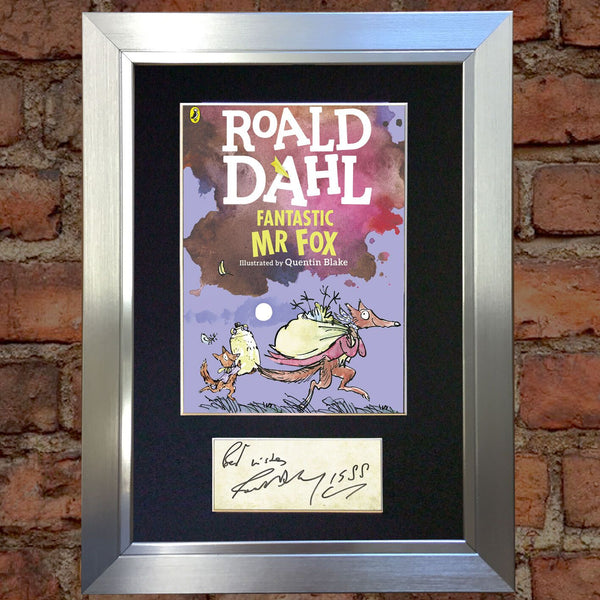 ROALD DAHL Fantastic Mr Fox Book Cover Autograph Signed Repro A4 Print 672