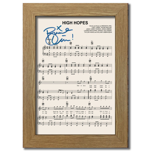 Panic at the Disco High Hopes Signed Music Sheet Album Autograph Print #802