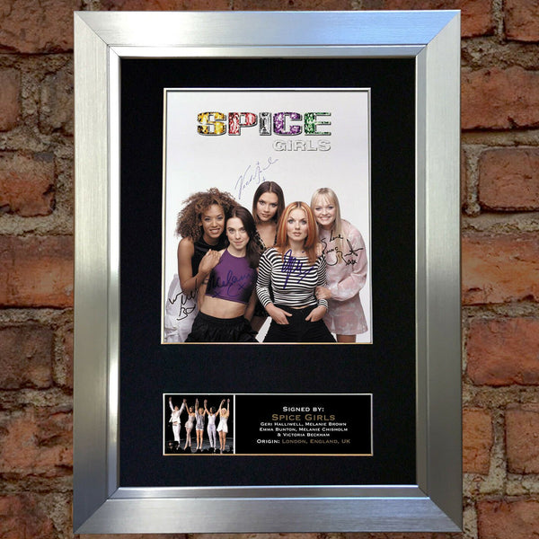 SPICE GIRLS Mounted Signed Photo Reproduction Autograph Print A4 301