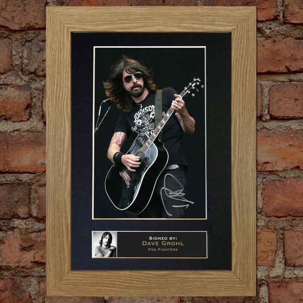 DAVE GROHL Foo Fighters Mounted Signed Photo Reproduction Autograph Print A4 77