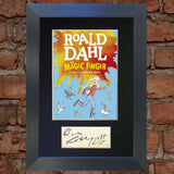 ROALD DAHL The Magic Finger Book Cover Autograph Signed Mounted Print 683