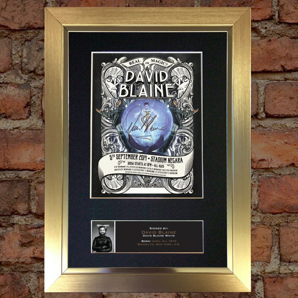 DAVID BLAINE Magician Signed Autograph Quality Mounted Photo Repro A4 Print 556