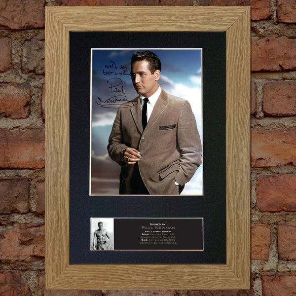 PAUL NEWMAN Signed Autograph Mounted Photo Repro A4 Print 522