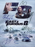 Fast and Furious 8 Quality Autograph Mounted Signed Photo Repro Print A4 701