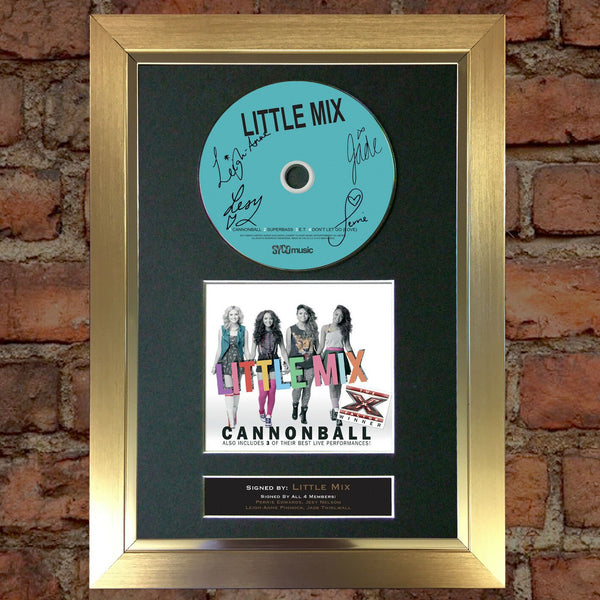 LITTLE MIX Cannonball Signed CD DISC Reproduction MOUNTED A4 Autograph Print (8)