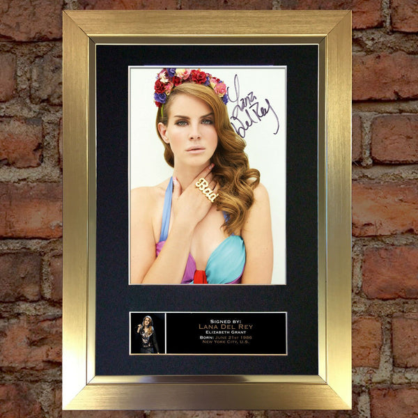 LANA DEL REY Mounted Signed Photo Reproduction Autograph Print A4 211