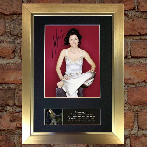 SHANIA TWAIN Very Rare Quality Autograph Mounted Signed Photo PRINT A4 667