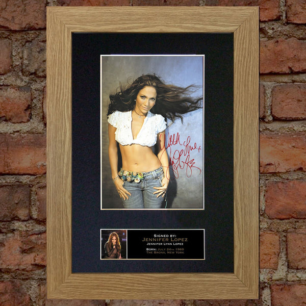 JENNIFER LOPEZ Mounted Signed Photo Reproduction Autograph Print A4 252