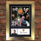 ALEX FERGUSON Mounted Signed Photo Reproduction Autograph Print A4 343